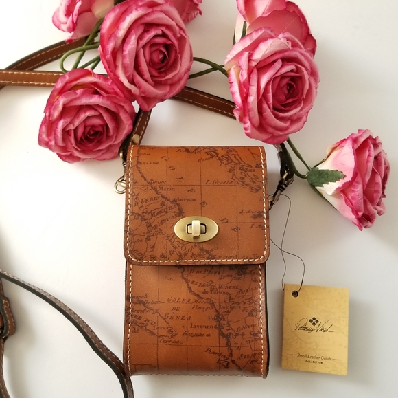 Patricia Nash Handbags - NWT Patricia Nash Rivella Map Leather Bag brown